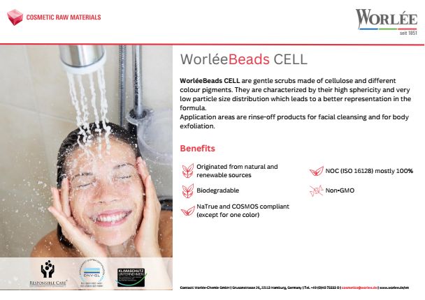 Flyer WorléeBeads Cell (Englisch)